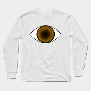 Eyeball Round Brown Long Sleeve T-Shirt